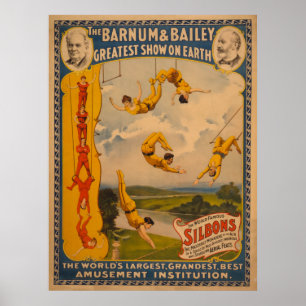 Weltberühmtes Silbons Barnum & Bailey Circus Poste Poster