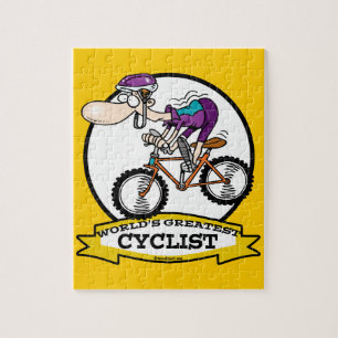WELTBERÜHMTSTER RADFAHRER MÄNNER CARTOON PUZZLE