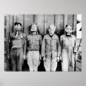 Weltbesichtigung der Gasmasken Poster (Vorne)