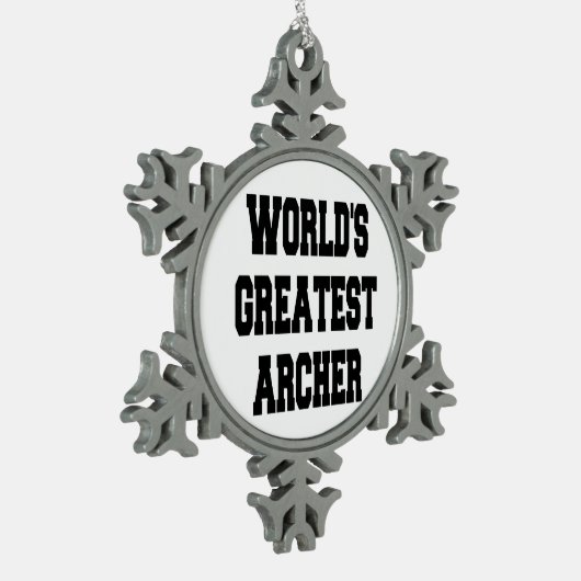 Weltbest Archer Schneeflocken Zinn-Ornament (Links)