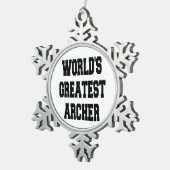 Weltbest Archer Schneeflocken Zinn-Ornament (Rechts)