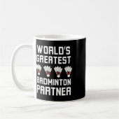 Weltbest Badminton Partner Cool Badminton P Kaffeetasse (Links)