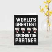 Weltbest Badminton Partner Cool Badminton P Karte (Gelbe Blume)