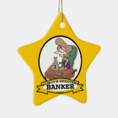 WELTBEST BANKER FRAUEN CARTOON KERAMIK ORNAMENT (Rechts)
