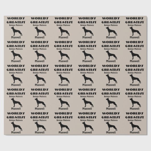 Weltbest belgischer Malinois Hund Geschenkpapier (Flach)