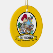 WELTBEST BLEIBE AT ZUHAUSE MAMA CARTOON KERAMIK ORNAMENT (Rechts)