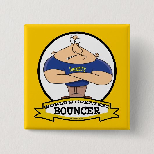WELTBEST BOUNCER MÄNNER CARTOON BUTTON (Vorderseite)
