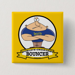 WELTBEST BOUNCER MÄNNER CARTOON BUTTON