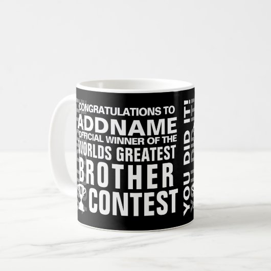 Weltbest Brother Kaffeetasse (Vorderseite Links)
