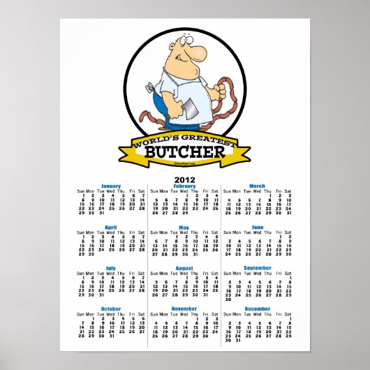WELTBEST BUTCHER MEN CARTOON POSTER (Vorne)
