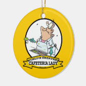 WELTBEST CAFETERIA LADY CARTOON KERAMIK ORNAMENT (Links)