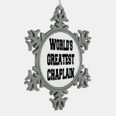 Weltbest Chaplain Schneeflocken Zinn-Ornament (Links)