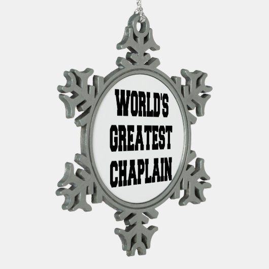 Weltbest Chaplain Schneeflocken Zinn-Ornament (Links)