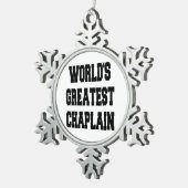 Weltbest Chaplain Schneeflocken Zinn-Ornament (Rechts)