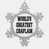 Weltbest Chaplain Schneeflocken Zinn-Ornament (Vorderseite)