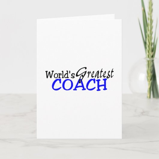 Weltbest Coach Blue Black Dankeskarte (Vorderseite)