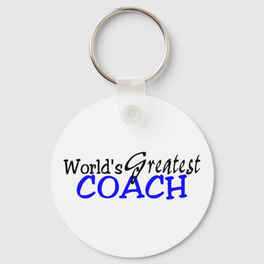 Weltbest Coach Blue Black Schlüsselanhänger (Vorderseite)