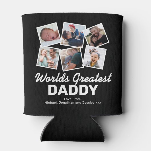 Weltbest Daddy 6 Foto Dosenkühler (Rückseite)