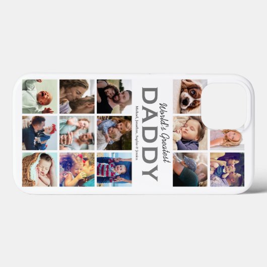 Weltbest Daddy Foto Collage Case-Mate iPhone Hülle (Rückseite (Horizontal))
