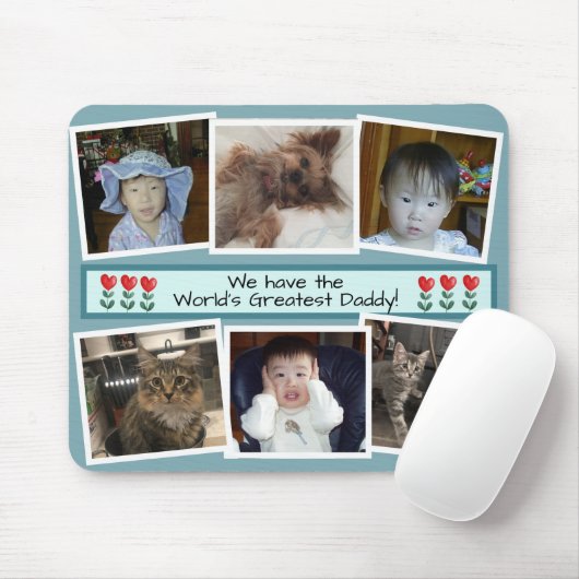 Weltbest Daddy - Sechs Fotovorlage Mousepad (Mit Mouse)