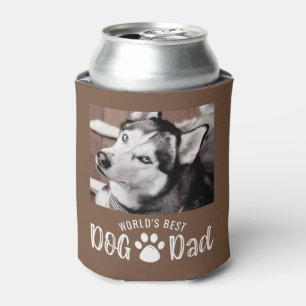 WELTBEST DOG VATER 2 Fotos - Benutzerdefinierte Fa Dosenkühler