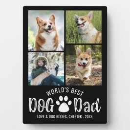 WELTBEST DOG VATER 4 Foto Collage Your Color Fotoplatte