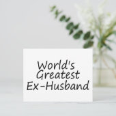 weltbest Ex-Husband Postkarte (Stehend Vorderseite)
