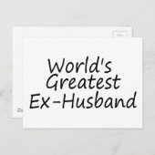 weltbest Ex-Husband Postkarte (Vorne/Hinten)