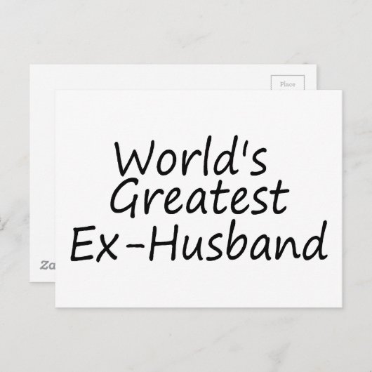 weltbest Ex-Husband Postkarte (Vorne/Hinten)