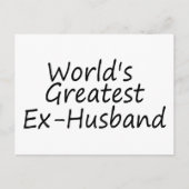 weltbest Ex-Husband Postkarte (Vorderseite)