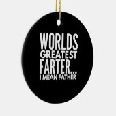 Weltbest Farter I Gemein Vater Keramik Ornament (Rechts)