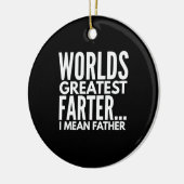 Weltbest Farter I Gemein Vater Keramik Ornament (Links)