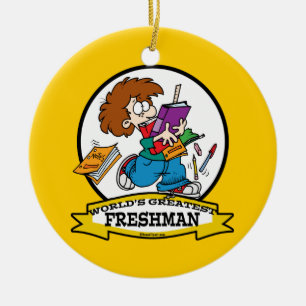 WELTBEST FRESHMAN BOY CARTOON KERAMIKORNAMENT