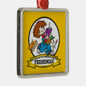 WELTBEST FRESHMAN BOY CARTOON SILBERNES ORNAMENT (Rechts)
