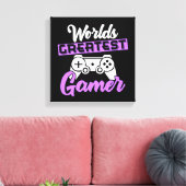Weltbest Gamer Canvas Print Leinwanddruck (Insitu (Wohnzimmer))
