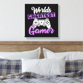 Weltbest Gamer Canvas Print Leinwanddruck (Insitu (Schlafzimmer))