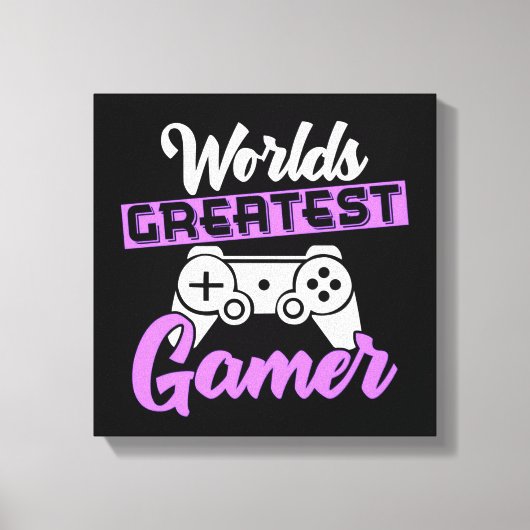 Weltbest Gamer Canvas Print Leinwanddruck (Vorderseite)