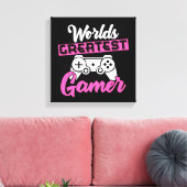Weltbest Gamer Canvas Print Leinwanddruck (Insitu (Wohnzimmer))