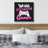 Weltbest Gamer Canvas Print Leinwanddruck (Insitu (Schlafzimmer))