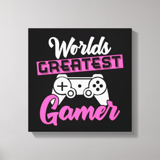 Weltbest Gamer Canvas Print Leinwanddruck (Vorderseite)