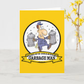 WELTBEST GARBAGE MAN CARTOON KARTE (Gelbe Blume)