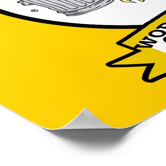 WELTBEST GARBAGE MAN CARTOON POSTER (Ecke)