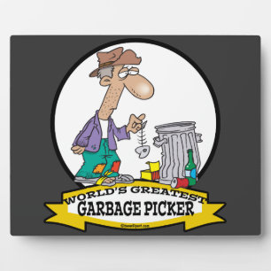 WELTBEST GARBAGE PICKER CARTOON FOTOPLATTE