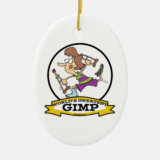 WELTBEST GIMP WOMP CARTOON KERAMIKORNAMENT (Vorne)