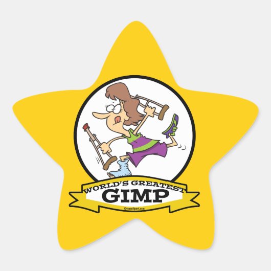 WELTBEST GIMP WOMP CARTOON Stern-Aufkleber (Vorderseite)