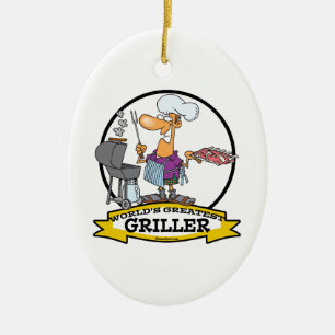 WELTBEST GRILLER MEN CARTOON KERAMIKORNAMENT