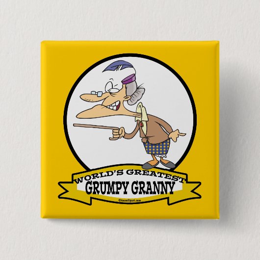 WELTBEST GRUMPY GRANNY CARTOON BUTTON (Vorderseite)