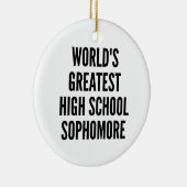 Weltbest-High School-Sophomore Keramikornament (Rechts)
