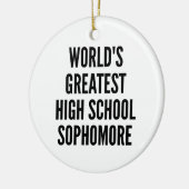 Weltbest-High School-Sophomore Keramikornament (Links)