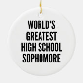 Weltbest-High School-Sophomore Keramikornament (Hinten)